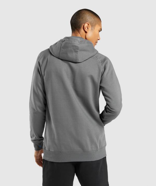 Panske Mikiny S Kapucňou Gymshark Central Tmavo Siva | AN4671905